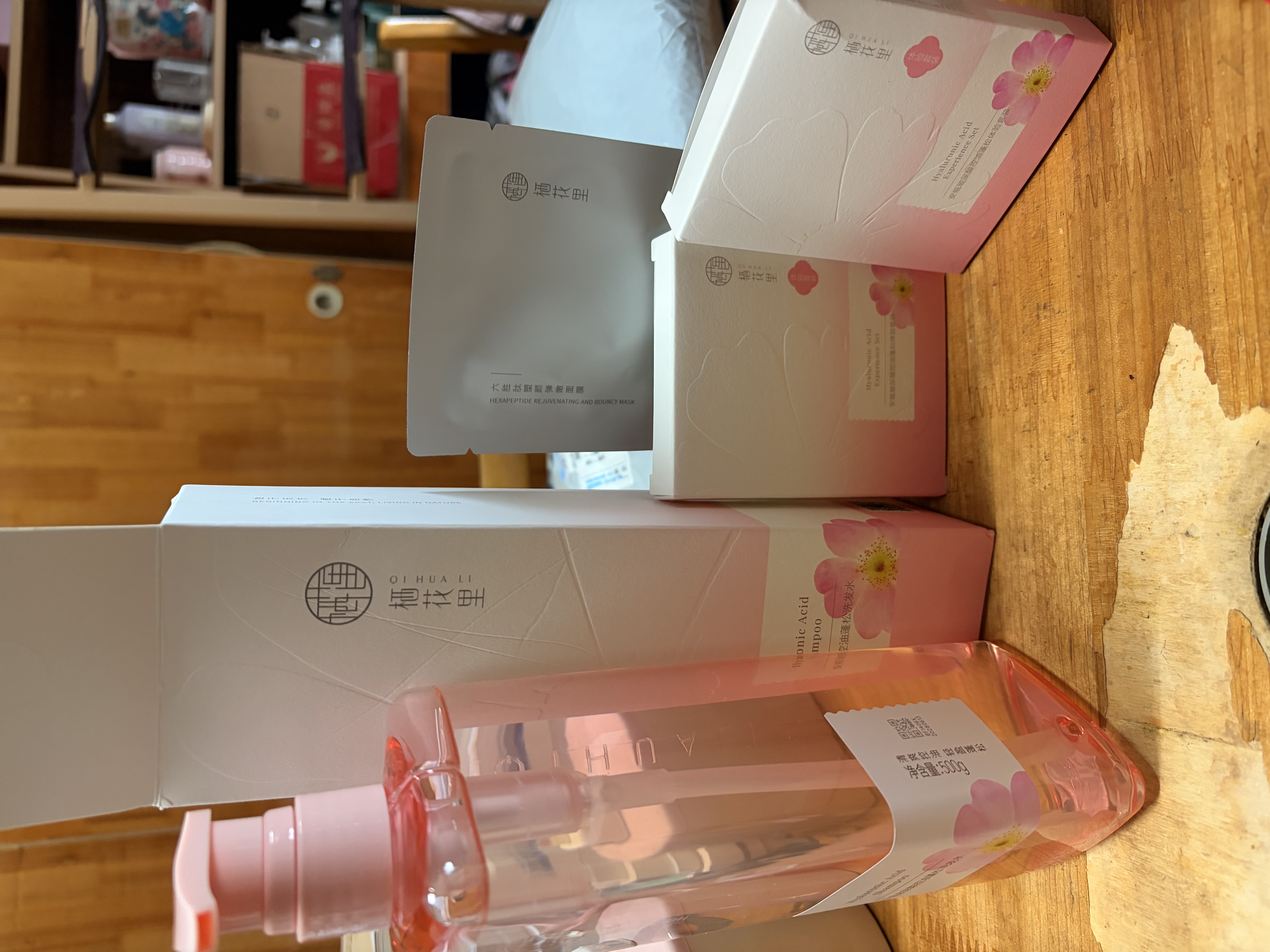 栖花里洗发水发膜 轻素植物修护/玻尿酸控油/生姜洗护洋甘菊去屑套装 玻尿酸控油蓬松洗发水500g 实拍图