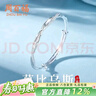 周百福 莫比乌斯手镯女款年轻款实心镀银镯子生日礼物送女友 实拍图