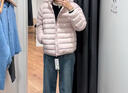 优衣库童装男女童PUFFTECH空气棉服可机洗连帽外套排骨棉服478123 10 水粉色 160 实拍图