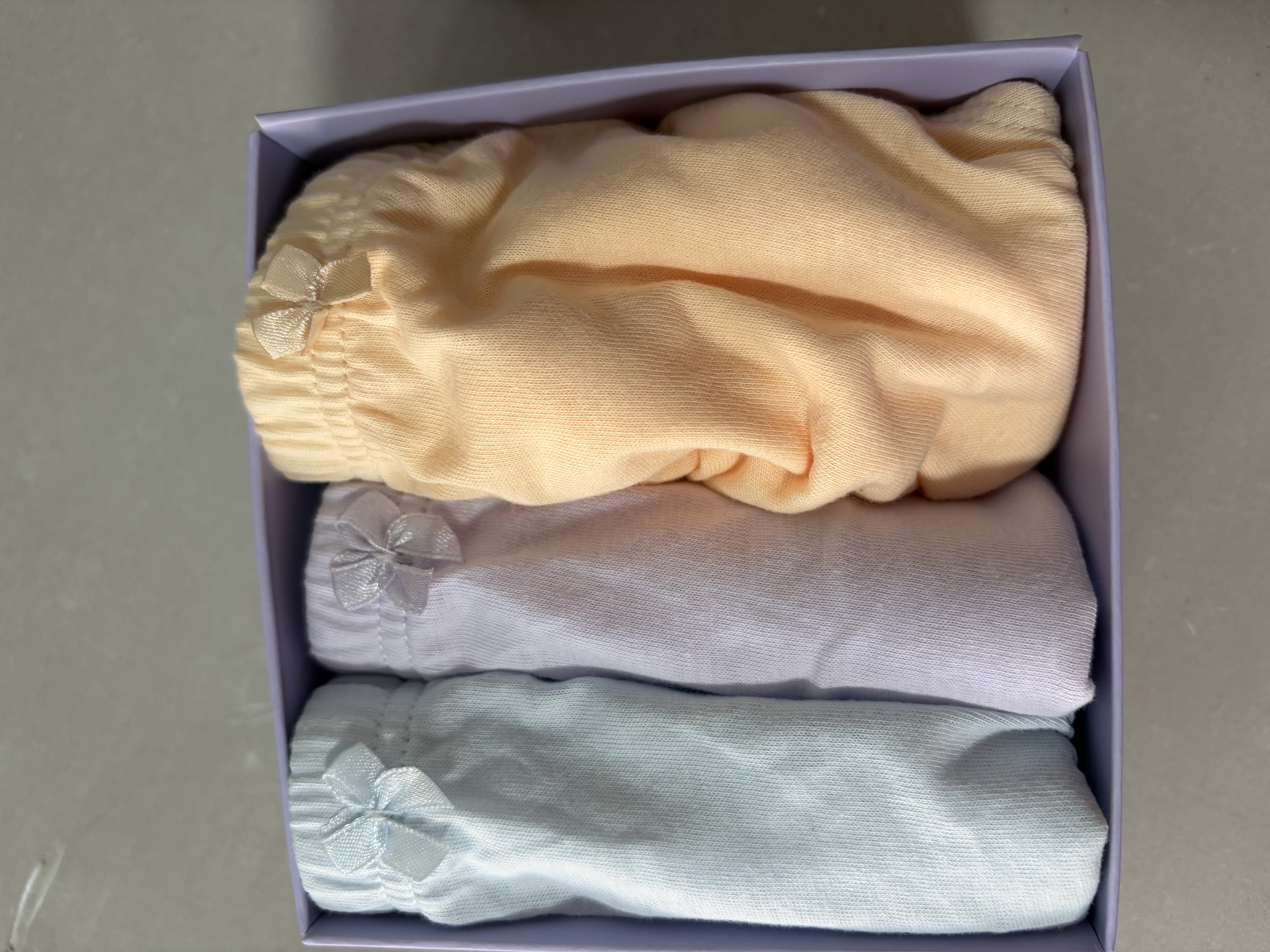 蝶安芬（Deanfun）女士内裤女加大加肥全棉中高腰舒适女式三角裤3条礼盒装 L 实拍图