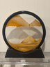 银枪（Yinqiang）流沙画沙漏摆件客厅电视柜酒柜装饰品创意解压办公室桌面轻奢礼物 沙漠黄 7寸+底座【直径18CM】 实拍图