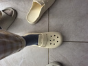 朴西厚底包头半拖女士夏外穿洞洞鞋 香蕉黄  37-38 实拍图