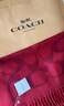 蔻驰（COACH）【品牌直供】男女同款保暖羊毛围巾 红色情侣款CU807生日礼物 实拍图