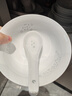 富玉景德镇陶瓷碗中式高档餐具纯素玲珑盘子家用菜盘散件送礼礼物 玉牡丹 针匙（拍5发6） 实拍图