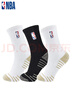 NBA篮球袜男高筒运动长袜铜离子抗菌纱线秋冬保暖加厚毛巾底棉袜3双 实拍图
