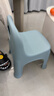 禧天龙家用加厚凳子椅子带靠背幼儿矮凳宝宝椅小板凳换鞋凳创意凳子 石青色1只装【新款椅凳】 实拍图