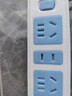 【京东物流】经典蓝白插座/插排/插线板/排插安全耐用新国标纯铜高温阻燃多孔位家用宿舍办公 三位12孔 线长1.5 实拍图