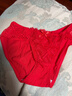 梦瑞尔3条礼盒装本命年大红女士内裤内裆棉质 性感蕾丝低腰三角裤头礼物 i818款一：红色+红色+红色 3条 XL 建议111-131斤 实拍图
