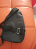 运动跑步包男休闲斜挎包手机包防泼水健身包女单肩包 黑色 实拍图
