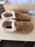 百思图26春厚底勃肯鞋休闲一脚蹬女懒人单鞋D3787AM6 驼色绒里  34 实拍图
