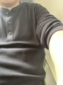 优衣库男装女装情侣华夫格亨利领套头衫长袖T恤479784 482766 482766/09黑色 XL 实拍图