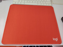 罗技（G）游戏电竞鼠标垫布面中小号办公细面加厚锁边鼠标垫 罗技鼠标垫-丹霞橙(250*300*3mm) 实拍图