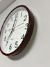康巴丝（Compas）挂钟 创意简约钟表客厅石英钟表挂墙时钟 c2855 咖木色 26cm直径 实拍图