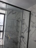 九牧（JOMOO）【定制】浴室玻璃隔断一字卫生间厕所干湿分离移门淋浴房浴屏E19 枪灰光玻 【阻尼缓冲】1.5-1.59（高1.9m） 实拍图