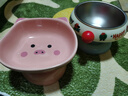 licheers猫碗猫食盆猫狗慢食护颈喝水碗底盘防滑狗碗带不锈钢碗 奶油白 实拍图