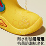牧萌儿童雨鞋男童女童防水立体宝宝防滑耐磨卡通雨靴 黄色挖掘机 15码 实拍图