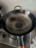 荣事达（Royalstar）章丘手工锻打铁锅圆底老式炒锅无涂层不粘炒菜锅燃气灶带盖36cm 实拍图