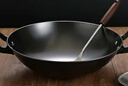 陆铁陆川铁锅生铁铸铁锅加厚家用炒菜锅无涂层不粘锅燃气适用大铁锅 双耳圆底 36cm （带盖铲）已开锅 实拍图