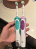 欧乐B电动牙刷成人送男士女士情侣实用新人生日礼物2D声波小圆头旋转软毛刷头D12两支装礼赠 实拍图