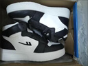 回力男鞋高帮鞋秋季新款情侣篮球鞋百搭运动小白鞋子休闲板鞋男大码 黑白熊猫 43 实拍图