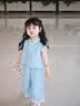 G.duck小黄鸭女童夏装牛仔套装2026新款儿童阔腿裤两件套宝宝夏季衣服 浅蓝色 120 (建议105-115cm 4-5.2周岁) 实拍图