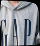 GAP男女装春款logo印花抓绒宽松套头连帽衫卫衣786923 浅灰色 3XL (185/108A) 亚洲尺码 实拍图
