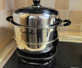 苏泊尔SUPOR 蒸锅真味鲜不锈钢双层复底30cm蒸鱼锅加高锅盖蒸笼EZ30BS04 实拍图