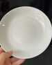 瓷秀源纯白骨瓷盘子简约家用菜盘深盘圆形盘子方盘套装唐山陶瓷餐具 7英寸圆菜盘6个装 实拍图
