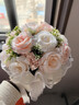 餐将军 新娘手捧花结婚订婚求婚领证婚礼婚纱摄影拍照道具闺蜜伴手礼物 实拍图
