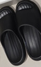 朴西新款EVA踩屎感厚底拖鞋女士居家室内情侣拖鞋男 黑色 44-45 实拍图