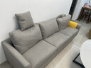 岸茂沙发小户型客厅现代简约布艺可拆洗家用卧室出租房三人网红小沙发 浅灰色【80%顾客选择】 203cm 大三人位【海绵款】 实拍图