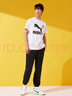彪马（PUMA）休闲黑色短袖T恤男女情侣款夏季印花运动上衣 532279 白-02 XL (185/104A) 实拍图