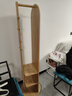 风叶青青实木穿衣镜家用可旋转全身镜落地镜挂衣架收纳架一体卧室试衣镜子 原木色-滚轮款【普通版45cm】 实拍图