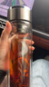 苏泊尔（SUPOR）玻璃杯抗菌泡茶杯一键开盖商务双层茶水分离杯男士车载水杯 实拍图
