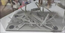 a6手动碎纸机家用A4手摇碎纸机小型办公用碎纸机桌面条状碎纸机 A6小号橘橙色-加厚透明/碳化钢刀 实拍图