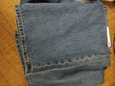 优衣库常规款女装男装宽松廓形牛仔裤/弯刀镰刀裤子479000 482280 479000/67海蓝色 25 /160/64A 实拍图