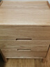源氏木语实木床头柜北欧卧室储物柜简约橡木收纳柜三抽0.4m 实拍图