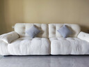 卡尔适奶油风布艺沙发客厅可拆洗小户型中古风雪尼尔直排云朵沙发太空云 【常规款2.8米】云端舒适坐感 【防螨亲肤母婴级】雪尼尔 实拍图