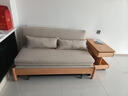 源氏木语实木沙发床现代简约多功能可折叠床北欧风小户型客厅两用双人沙发 【9】1.55m山毛榉原木色(米白) 实拍图