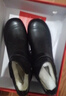 意尔康妈妈鞋棉鞋平底中老年保暖奶奶老人冬鞋女 14550W 黑色 40 实拍图