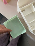 首饰盒抽屉式化妆品宿舍书桌护肤品桌面梳妆台面膜口红置物架文具 双层收纳盒清新绿1个 实拍图