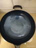 阎铁匠章丘炒锅铁锅无涂层锻打炒菜锅精铁不易粘家用镜面款已开锅燃气灶 平底加厚镜面32CM带锅耳朵 32cm 实拍图