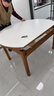 上林春天岩板餐桌中古风实木餐桌可伸缩饭桌家用餐桌椅组合小户型餐厅家具 胡桃色/哑光纯白抗菌岩板/灵芝椅 1.35m 一桌四椅【升级四轨】 实拍图