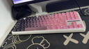 狼蛛（AULA）F87ProV2客制化无线机械键盘电竞游戏专用  蓝牙/2.4G/有线三模连接gasket全键热插拔办公键盘87键 F87ProV2大宗师版【海棠轴】白色等高线 实拍图