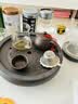 正扬紫砂茶盘手工紫砂茶盘功夫茶具圆形茶台紫砂干泡储水盘茶船茶托 10英寸紫砂双龙戏珠  黑色 实拍图