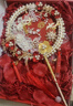 花喜礼中式新娘团扇结婚秀禾服双面成品diy手工制作材料包古风重工喜扇 次日达/双面成品/高定礼盒/楠竹扇架 实拍图