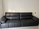 林氏家居真皮沙发客厅轻奢高级感2026新款钢琴键沙发头层牛皮家具PS060 2.75m|黑茶色|加厚头层牛皮 实拍图
