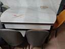 晨巢 岩板餐桌 实木餐桌椅组合现代简约可伸缩折叠吃饭桌子餐厅家具 黑白框架亮光雪山白-111皮椅 1.35米一桌六椅-12MM岩板厚度 实拍图