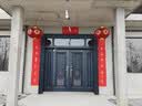 2026元宵豪华长杆植绒加厚灯笼春节福字喜字灯笼农村大门高档款式 100#五福临门【幸福珠须盘】插电LED灯【1对】 66cm 实拍图