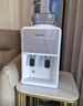 奥克斯饮水机茶吧机家用小型台式桌面饮水机宿舍办公室迷你快速加热桶装水饮水器 纯白 温热型 双推杯取水款 实拍图